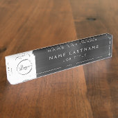 カスタムロゴプロフェッショナル デスクネームプレート (側面)