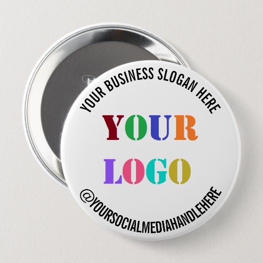 カスタムロゴプロモーションソーシャルメディア名 缶バッジ (正面&裏面)