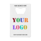 カスタムロゴプロモーションパーソナライズされた業 クレジットカード栓抜き (正面)