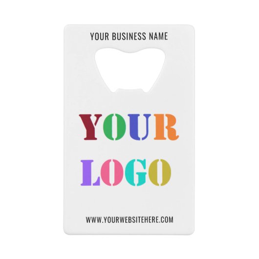 カスタムロゴプロモーションパーソナライズされた業 クレジットカード栓抜き (正面)