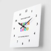 カスタムロゴプロモーションパーソナライズされた業 スクエア壁時計 (傾斜)