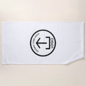 カスタムロゴプールのプロモーションプロフェッショナルスワッグ ビーチタオル (正面)