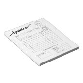 カスタムロゴベーカリー請求書小規模企業 ノートパッド (アングル)