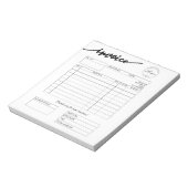 カスタムロゴベーカリー請求書小規模企業 ノートパッド (回転)