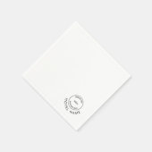 カスタムロゴホテル名コーナー配置任意の色 スタンダードカクテルナプキン (角)