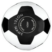 カスタムロゴホテル名ホワイトブラックまたは任意の色 サッカーボール (回転)