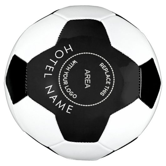 カスタムロゴホテル名ホワイトブラックまたは任意の色 サッカーボール (回転)
