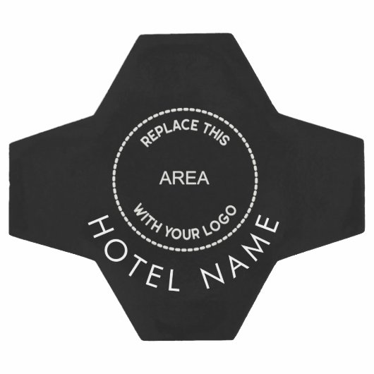 カスタムロゴホテル名ホワイトブラックまたは任意の色 サッカーボール (フラット)