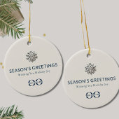 カスタムロゴホリデージョイスノーフレークオーナメント セラミックオーナメント