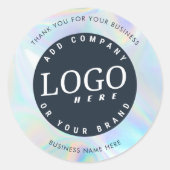 カスタムロゴホログラフィエレガントー ラウンドシール (正面)