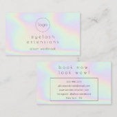 カスタムロゴホログラフィックレインボーまつげエクステンション 名刺 (正面/裏面)