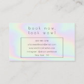 カスタムロゴホログラフィックレインボーまつげエクステンション 名刺 (裏面)