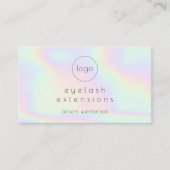 カスタムロゴホログラフィックレインボーまつげエクステンション 名刺 (正面)