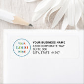 カスタムロゴホワイト差出人住所ラベル ラベル (インサイチュ)