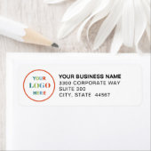 カスタムロゴホワイト差出人住所ラベル ラベル (インサイチュ)