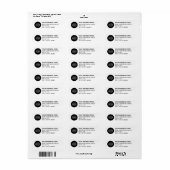 カスタムロゴホワイト差出人住所 ラベル (フルシート)