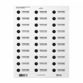 カスタムロゴマはっきりしたジネス名差出人住所 ラベル (フルシート)