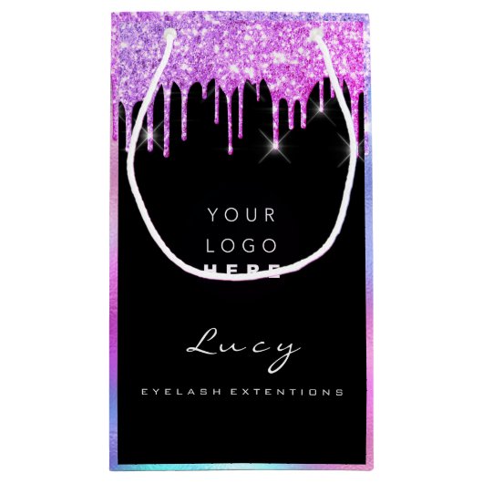 カスタムロゴマーク会社名筆証筆証書 スモールペーパーバッグ (裏面)