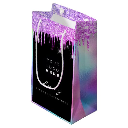 カスタムロゴマーク会社名筆証筆証書 スモールペーパーバッグ (正面アングル)