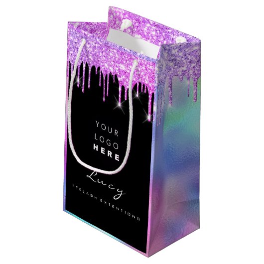 カスタムロゴマーク会社名筆証筆証書 スモールペーパーバッグ (裏面アングル)