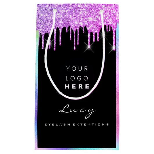 カスタムロゴマーク会社名筆証筆証書 スモールペーパーバッグ (正面)