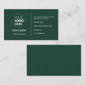 カスタムロゴミニマモダンリストエメラルド 名刺 (正面/裏面)