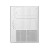 カスタムロゴミニマリストグレー未加工デイリープランナー ノートパッド (回転)