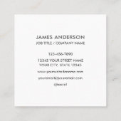 カスタムロゴミニマリスト スクエア名刺 (裏面)