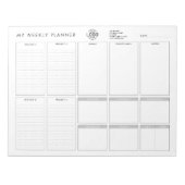 カスタムロゴミニマルシンプルリスト未定プランナー ノートパッド (正面)