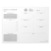 カスタムロゴミニマルシンプルリスト未定プランナー ノートパッド (正面)