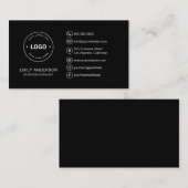 カスタムロゴミニマルブラックプロフェッショナル 名刺 (正面/裏面)
