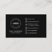 カスタムロゴミニマルブラックプロフェッショナル 名刺 (正面)
