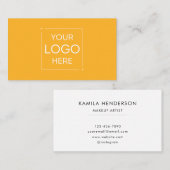 カスタムロゴミニマルモダンリストイエロープロフェッショナル 名刺 (正面/裏面)