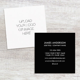 カスタムロゴミニマル白黒 スクエア名刺