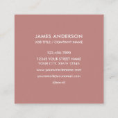 カスタムロゴミニマル砂漠バラ スクエア名刺 (裏面)