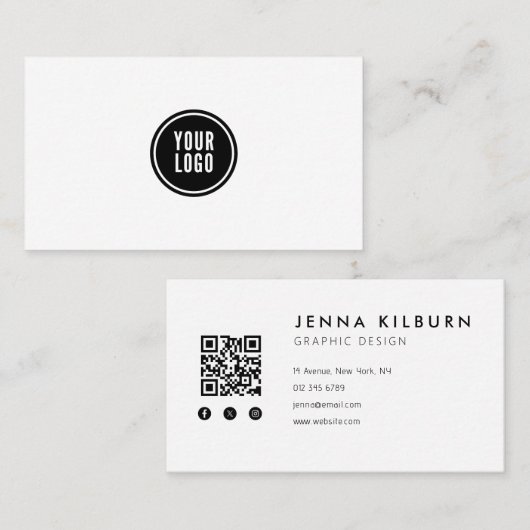 カスタムロゴミニマル 名刺 (正面/裏面)