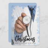 カスタムロゴメリークリスマス医療聴診器 シーズンカード (正面/裏面)