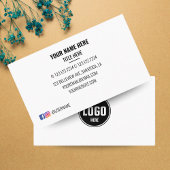 カスタムロゴモダンサークルミニマル黒白 名刺