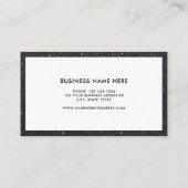 カスタムロゴモダンブラックグリッタープロフェッショナル 名刺 (裏面)