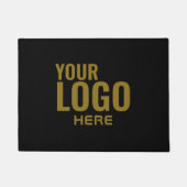 カスタムロゴモダンブラック ドアマット (正面)