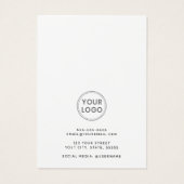 カスタムロゴモダンホワイトイヤリングディスプレイカード (裏面)