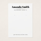 カスタムロゴモダンホワイトイヤリングディスプレイカード (正面)