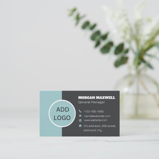 カスタムロゴモダンミニマリスト 名刺 (スタンド正面)