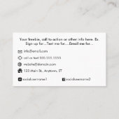 カスタムロゴモダンミニマルなソーシャルメディアのアイコン 名刺 (裏面)