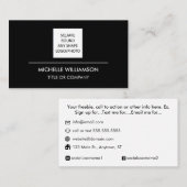 カスタムロゴモダンミニマルなソーシャルメディアのアイコン 名刺 (正面/裏面)