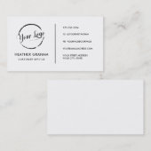 カスタムロゴモダンミニマルなソーシャルメディア 名刺 (正面/裏面)