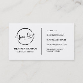 カスタムロゴモダンミニマルなソーシャルメディア 名刺