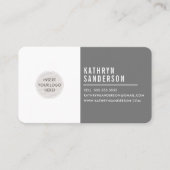 カスタムロゴモダンミニマルシンプル灰色 名刺 (正面)