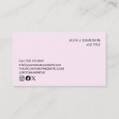 カスタムロゴモダンミニマルプロフェッショナルピンク 名刺 (正面)