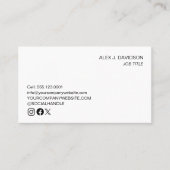 カスタムロゴモダンミニマルプロフェッショナル白 名刺 (正面)